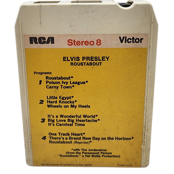 Set Of Three Elvis Presley 8-Tracks Roustabout Back In Memphis Pot Luck - Picture 2 of 4